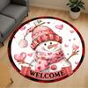 1PC snowman welcome Office Round Area Rug, Under Office Chairs Bedroom Living Room Home Decor,Carpet for Office, -1110175