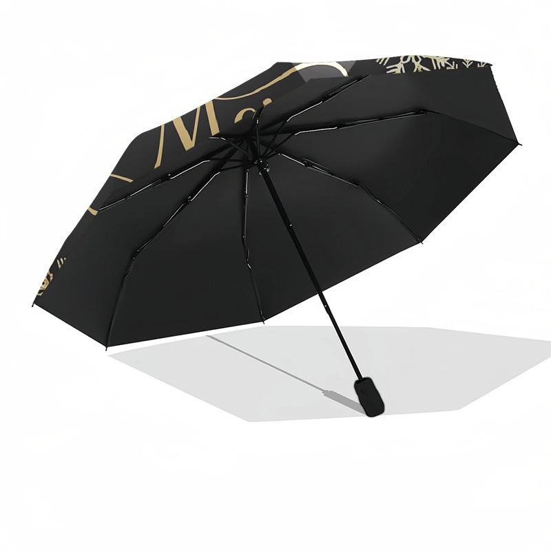 1pc Merry Christmas Golden Ornaments Umbrella with Plastic Handle,Suitable for All Seasons Home Travel Outdoor UmbrellaDD491