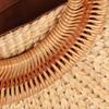 Sac en rotin pour femme, style rétro, petit sac à bandoulière en paille tissée à la main en demi-cercle, pochette pour la plage et les voyages