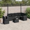 VidaXL Garden Lounge Set with Cushions 7 Pcs, Patio Sofas, Patio Furniture Set, Outdoor Furniture, Black 3254972