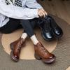 Короткие ботинки Martin Boots с толстой подошвой Кожаные женские туфли