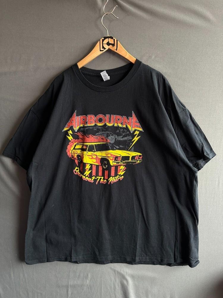 Vintage Style Airbourne Band Burnout The Nitro Shirt Unisex Concert S-5XL AR566 Unisex T-Shirt