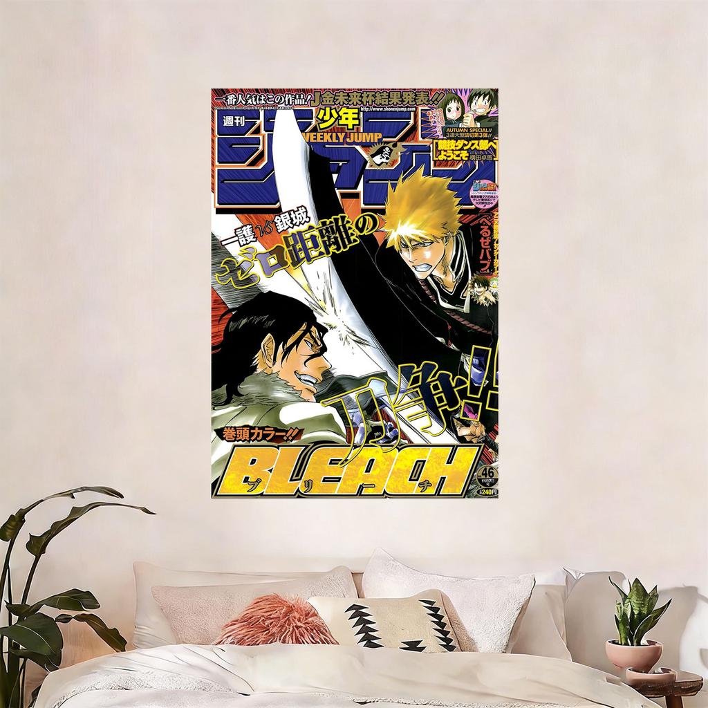 BLEACH Аниме Обложка Weekly Jump Гобелен Плоская Печать Ичиго Куросаки Настенное Украшение Японский Манга Декор для Спальни Подарок Фанату