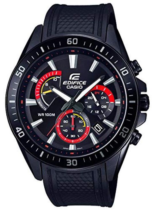 Мужские часы Casio Edifice EDIFICE с хронографом, водостойкость 100 м, в комплекте салфетка из микрофибры 13x13 см [Набор] EFR-552PB-1AVUDF и [Импортный товар]