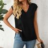 Женская мода свободный V-образный вырез без рукавов повседневный пуловер свитер раздельный жилет топ