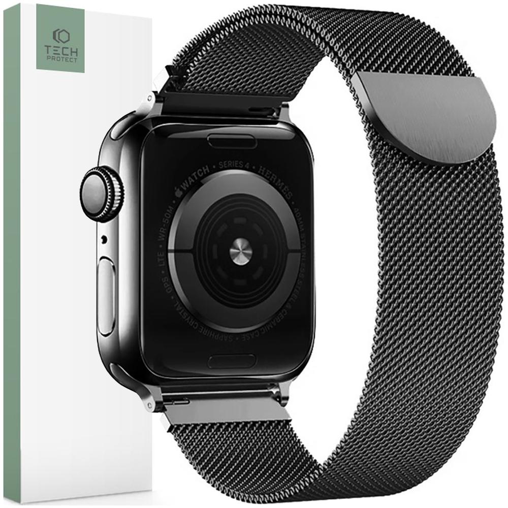 Tech-Protect Milaneseband Apple Watch 6 / 7 / 8 / 9 / 10 / Se / Ultra 1 / 2 (44 / 45 / 46 / 49 Mm) Black