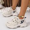 Модная обувь для женщин 2025 Бренд Женские вулканизированные туфли на шнуровке Модные уличные повседневные Сочетание цветов Бестселлер Дышащие кроссовки
