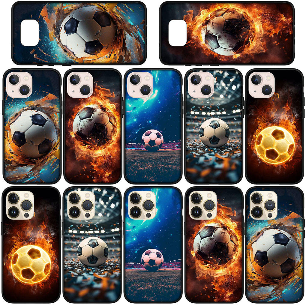 For Samsung Galaxy S24 S23 iPhone 16 15 14 Xiaomi Redmi Note 13 12 11 10 8 Plus 9 Pro Max X XR Phone Case Football Soccer No 10 No10 OPPO Huawei Cover