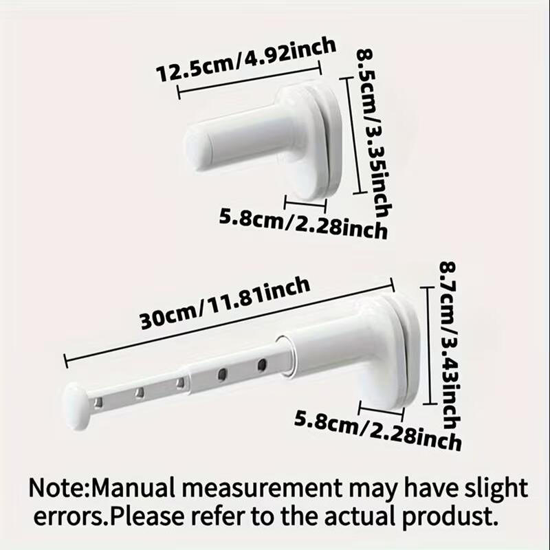 1/2pcs Portable Without Drilling Retractable Clothes Drying Rack Space Saving Hanger for Travel and Home Use Elegant Designs