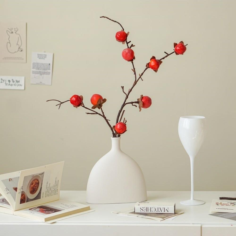 Real Touch Simulation Fruit Branches 8 Heads Faux Plant Branches Indoor Decoration