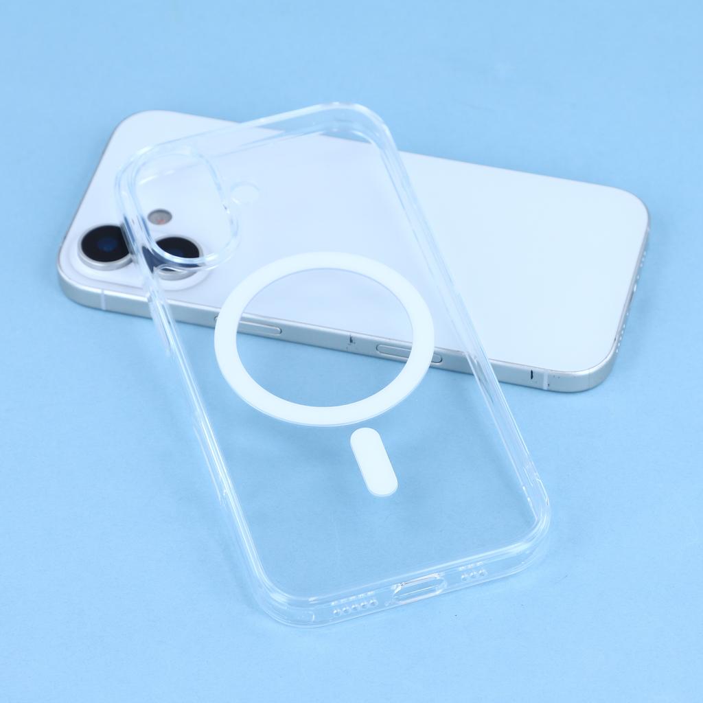JAUCASE For iPhone 17 Case Compatible with MagSafe Crystal Clear TPU PC Phone Back Cover