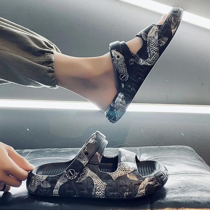 Outdoor Eva Sandals Man Beach Platform Slippers for Men Low Price Comfortable 2025 Style Cheap Liquidation Trend Shoes