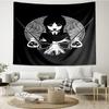 Wednesday Print Tapestry, Backdrop, Easy Setup, Ideal for Bedroom, Office & Living Room, with Aesthetic Wall Hanging Decor.