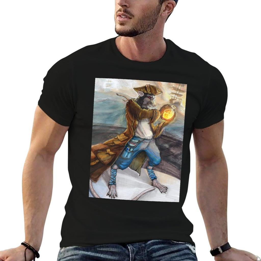 Ratfolk pirate with alchemical fire roleplayer design TShirt Breathable Sportswear TShirt for Unisex
