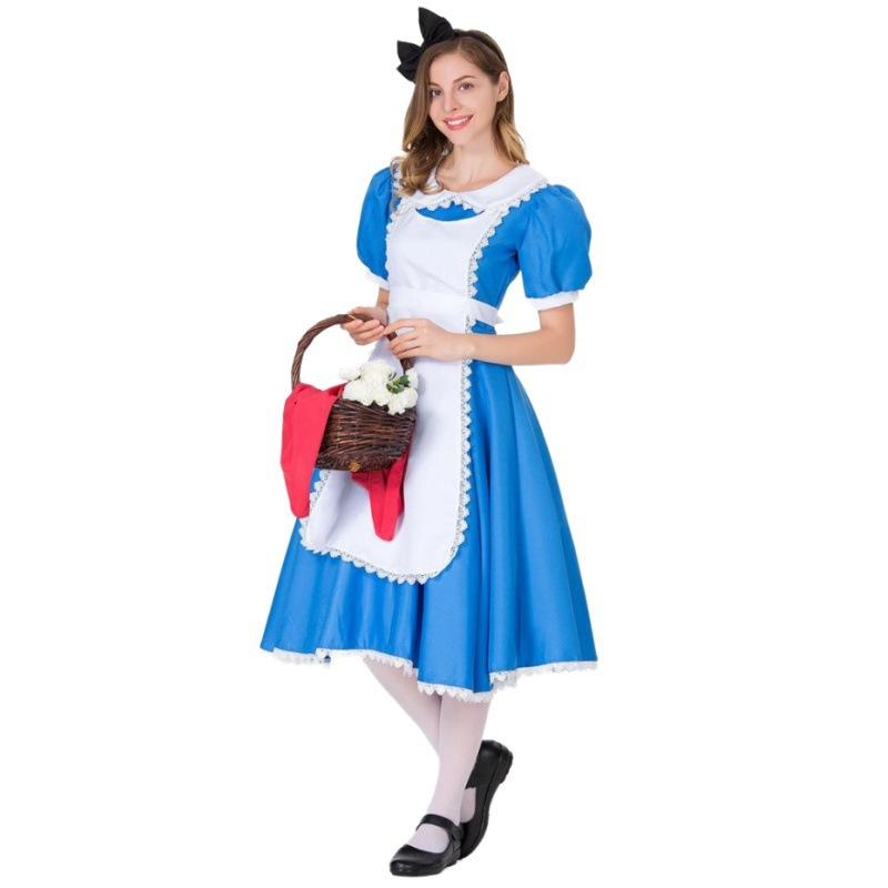Cosplay European and American Ladies Dress Halloween cos Costume Alice Maid Dress Stage Performance Costume Women's Dress