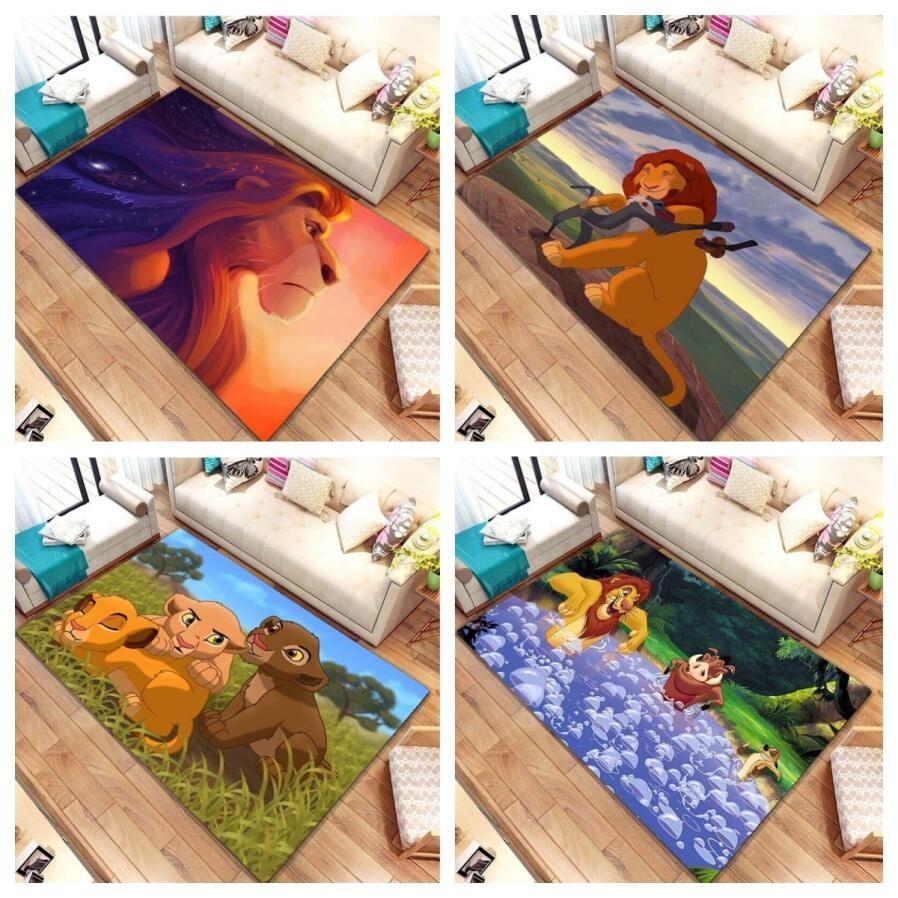 Cartoon Animation Movie Children's Room Bedside Foot Mat Bay Lion King Carpet