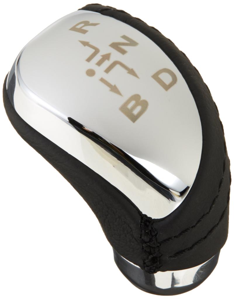 SilkBlaze Shift Knob Type-T, Chrome & Genuine Leather, for Toyota Prius 30 Series (Model SB-LSK-061)