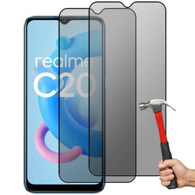 2 Pièces Verre Trempé Anti Espion Pour Realme C20 Protection D'écran