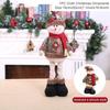 Santa Claus Christmas Ornaments Tree Decor Elk Snowman Plush Christmas Telescopic Doll Decoration For Home 2024 Navidad Gift Kid
