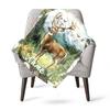 Deer Customize Your Name Outdoor Blanket Used For Chair Office Sofa Bed Camping Soft And Warm Giving Friends And Relatives Birthday Graduation Gift