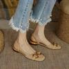 Women's Sandals Elegant Office Ladies Shoes and Sandals Women Casual Shoes Square Heel Sandals Slip On Woman Flats