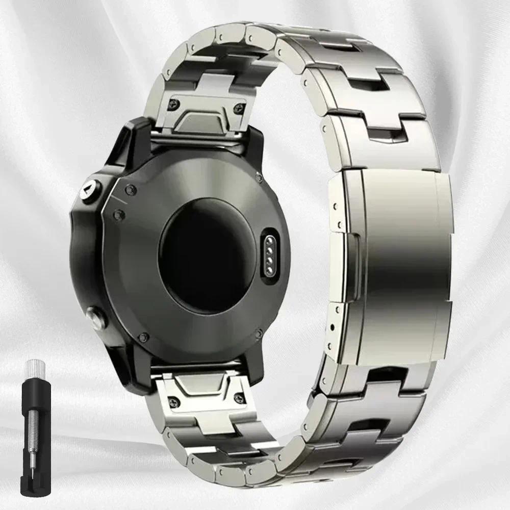 Быстросъемный браслет из титанового сплава для Garmin 22 мм 26 мм Fenix 7X 6X 7 6 Descent MK1 MK2 Epix Gen 2 Ремешок Браслет Аксессуары