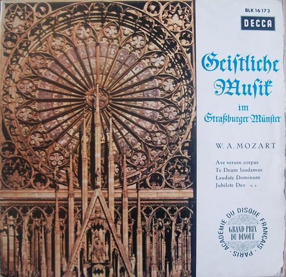 LP Record WOLFGANG AMADEUS MOZART - Geistliche Musik Im Straßburger Mün BLK16173 Decca Germany Classical Used