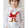 Spring and Autumn Round Neck 3D Christmas Theme Printed Top Fashionable Casual Long Sleeved Children's Boy T-shirts