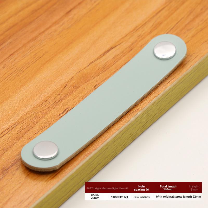 Кожаная ручка для шкафа, ящика, винного ящика и т. д. - акценты из цинкового сплава