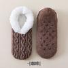 1 Pair Women's Winter Fleece Lined Non Slip Socks Warm Knit House Socks Thick Cozy Indoor Floor Socks