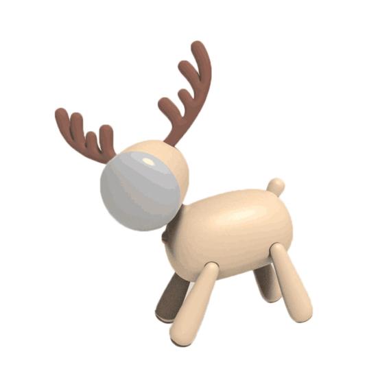 Ночная лампочка, многоцветный свет, практичный силиконовый стильный ночник с оленем, светодиодная настольная лампа, настольная лампа для домашнего декора спальни