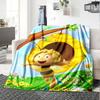 Maya the bee Theme Printed Blanket - Perfect for Couch, Bed, Travel & Outdoor Use | Machine Washable, Cozy & Durable.