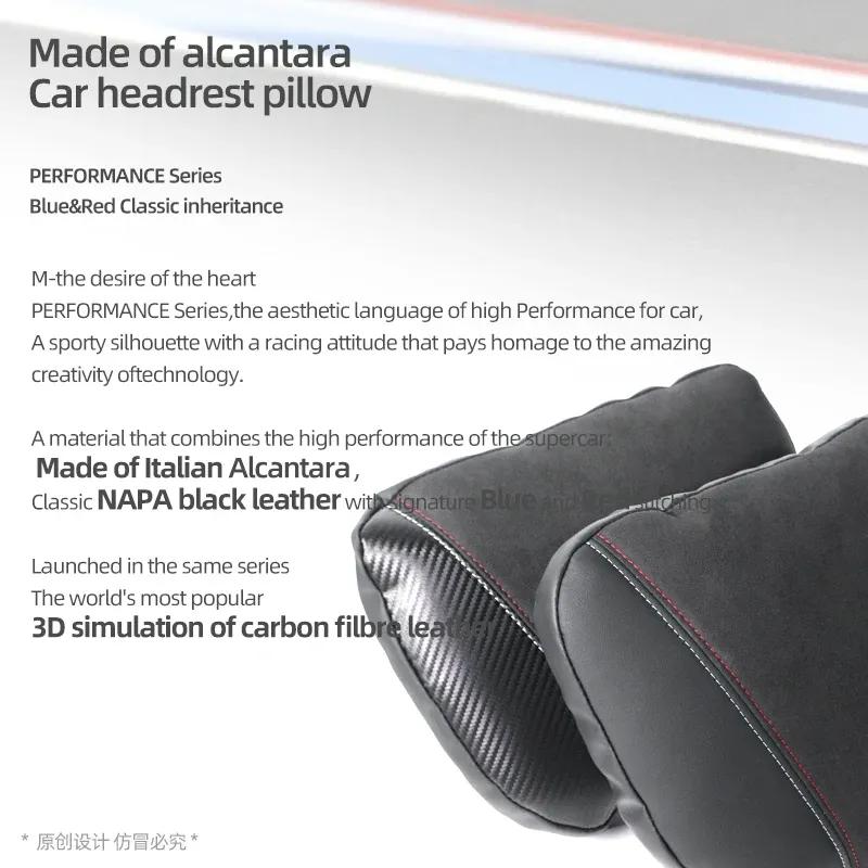 Для BMW F30 G30 F20 G20 E90 F32 E60 E39 F15 F10 X1 X3 X4 X5 X6 Из алькантары Подушки для подголовника Подушки для шеи Аксессуары для интерьера автомобиля