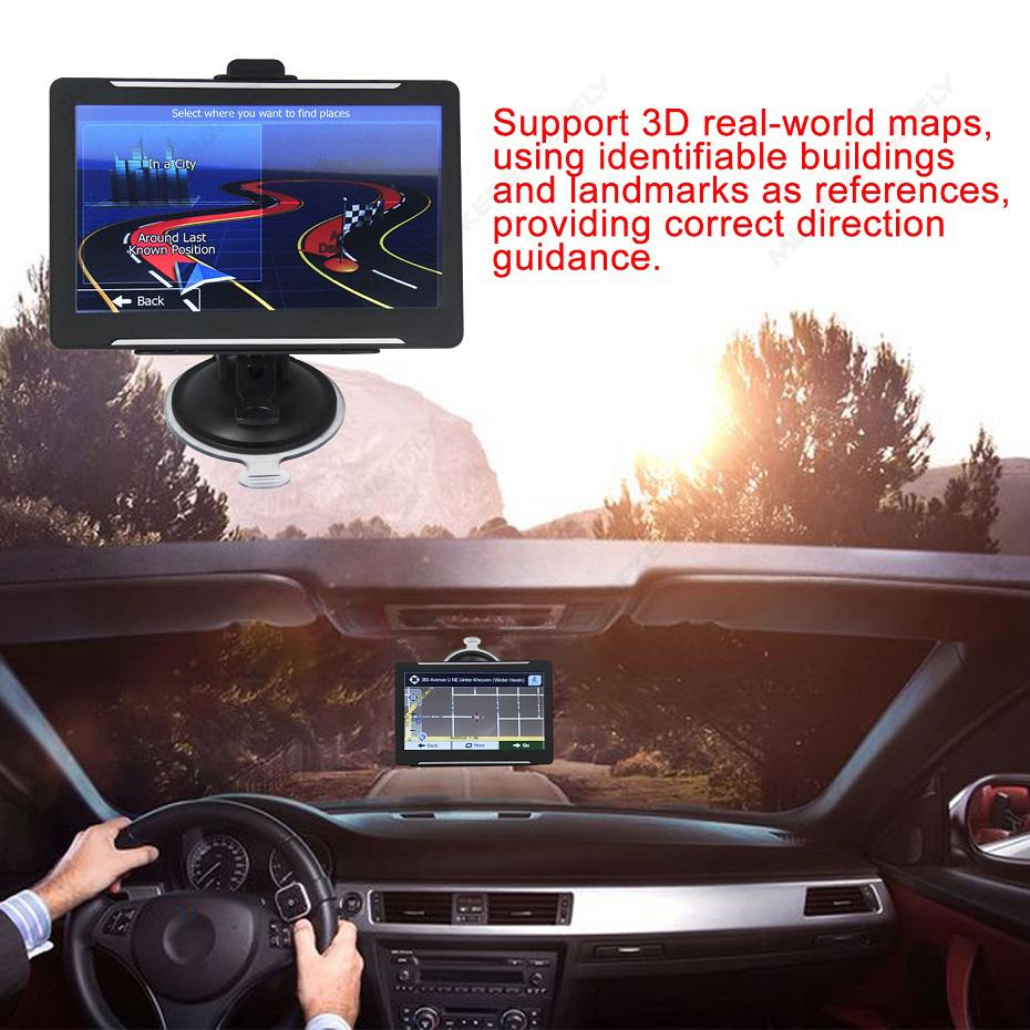 9-дюймовый сенсорный экран Автомобильная GPS-навигация Карта Европы GPS-навигатор Грузовик Козырек от солнца Sat Nav 256 МБ + 8 ГБ Карта GPS-навигаторы FM-радио