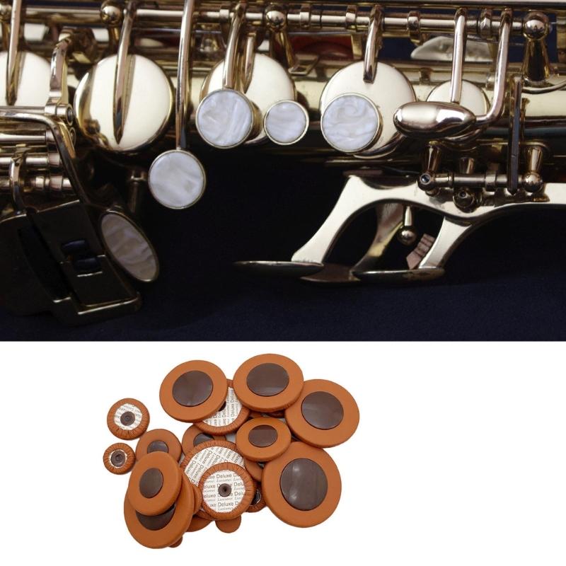 25Pcs Saxophone Pads, Altos Saxophone Cushions Pad Sheepskin Sound Hole Resonator Saxophone Gasket Wind Instrument Parts