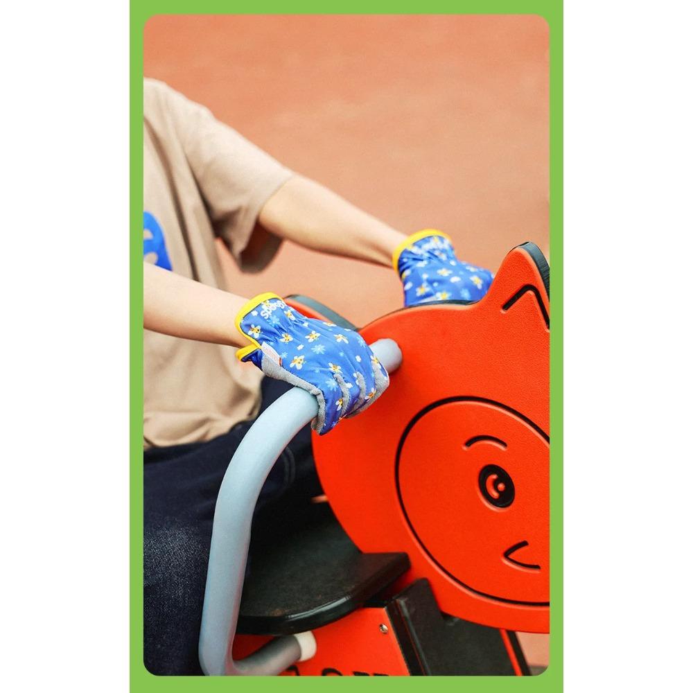 Outdoor Ice Silk Sun Protection Children Hanging Bar Gloves Kids Cycling Sports Gloves Anti-slip Gloves for Boys Girls 6-10Y