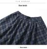 Plaid Drapey A-line Elastic Waist Pleated Midi Skirt - 2025 Winter Slimming Edition