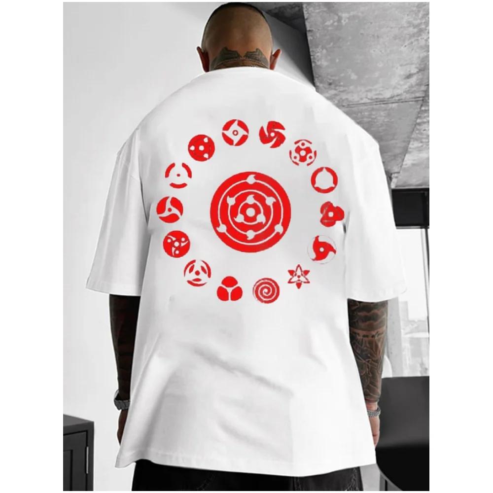 New Men's T-shirt Anime Patterns Tees Summer Simple Casual Street Short Sleeve Clothing Male Fashion Oversize Crew Neck Tops