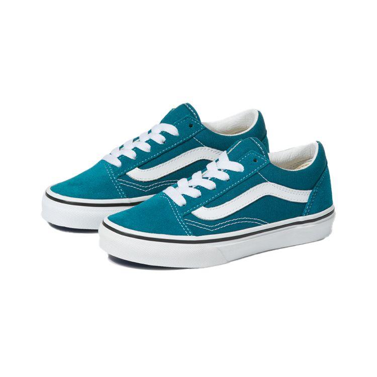 Vans Детские низкие кеды для скейтбординга Old Skool Детские кроссовки Белый Синий VN000W9T9EM