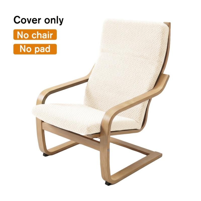 Washable Slipcover for Poang Chair Non Slip Wooden Armrest Protector Lounge Chair Cover for Living Room Decor