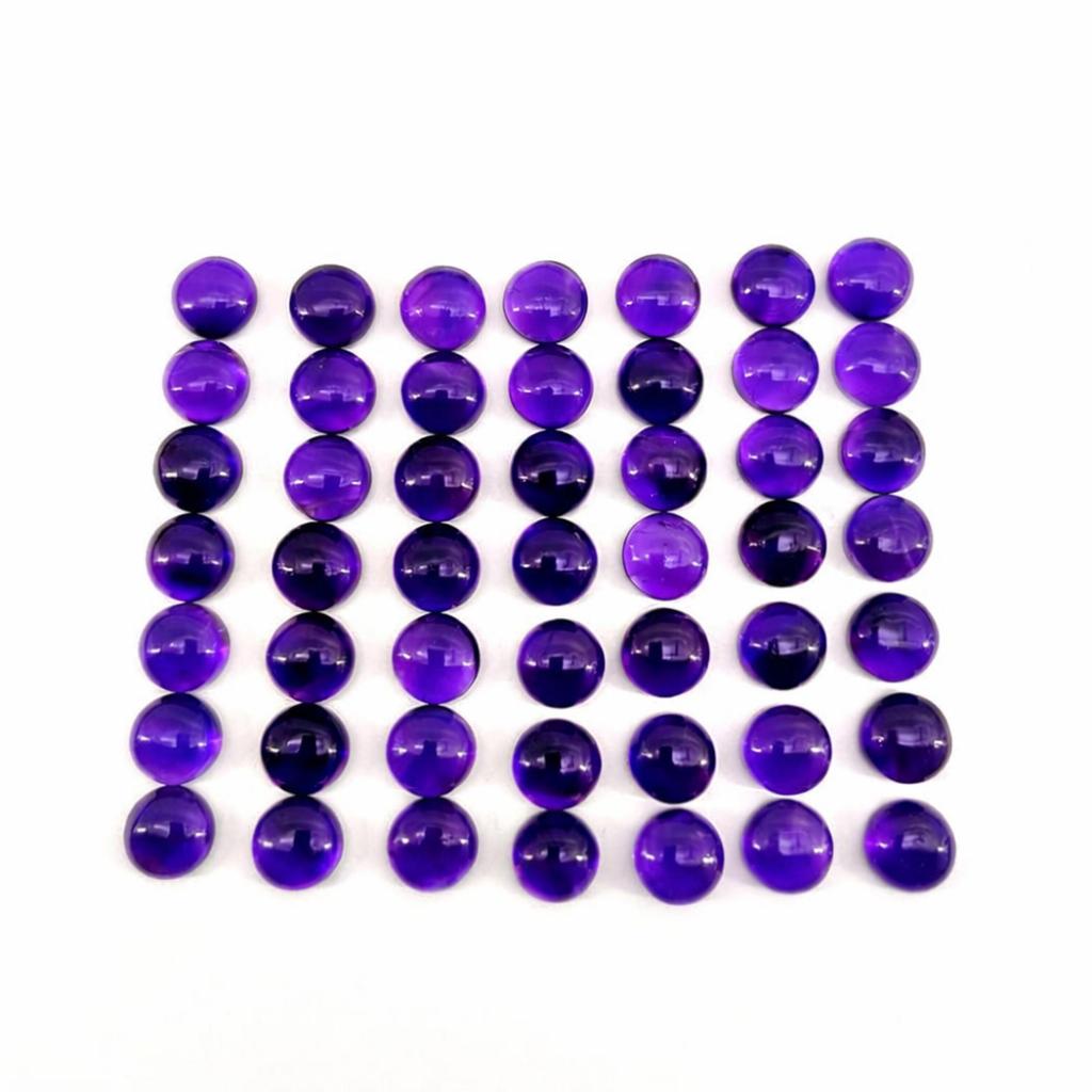 9x9mm Round Amethyst Cabochon Lot, Natural Purple Amethyst Gemstones, Polished Cabochons for Jewelry Making