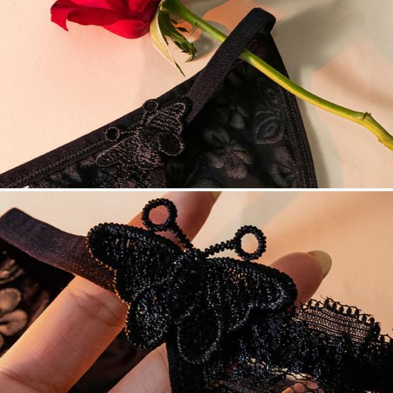 Женские трусики, прозрачные кружевные цветочные вышивки, аппликация, мягкая сетка, хлопковая промежность с низкой талией, тонкие мягкие дышащие трусы с бантом, декор, женские трусы