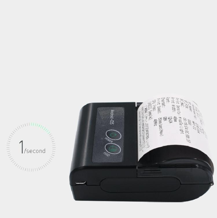 58HB6 Portable Bluetooth Thermal Printer Label Takeaway Receipt Machine, Supports Multi-Language & Symbol/Picture Printing, Model: EU Plug (Spanish )