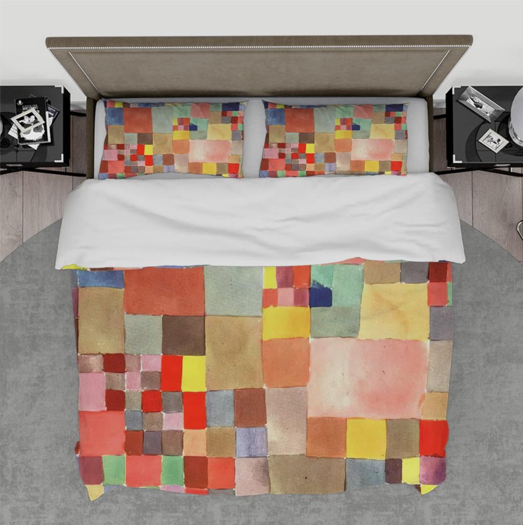 Покрывала Color Block для детей Мальчиков Девочек Размер Queen Покрывала для одеял Легкие Пуховые Декор комнаты 2 наволочки 1 пододеяльник Без одеяла