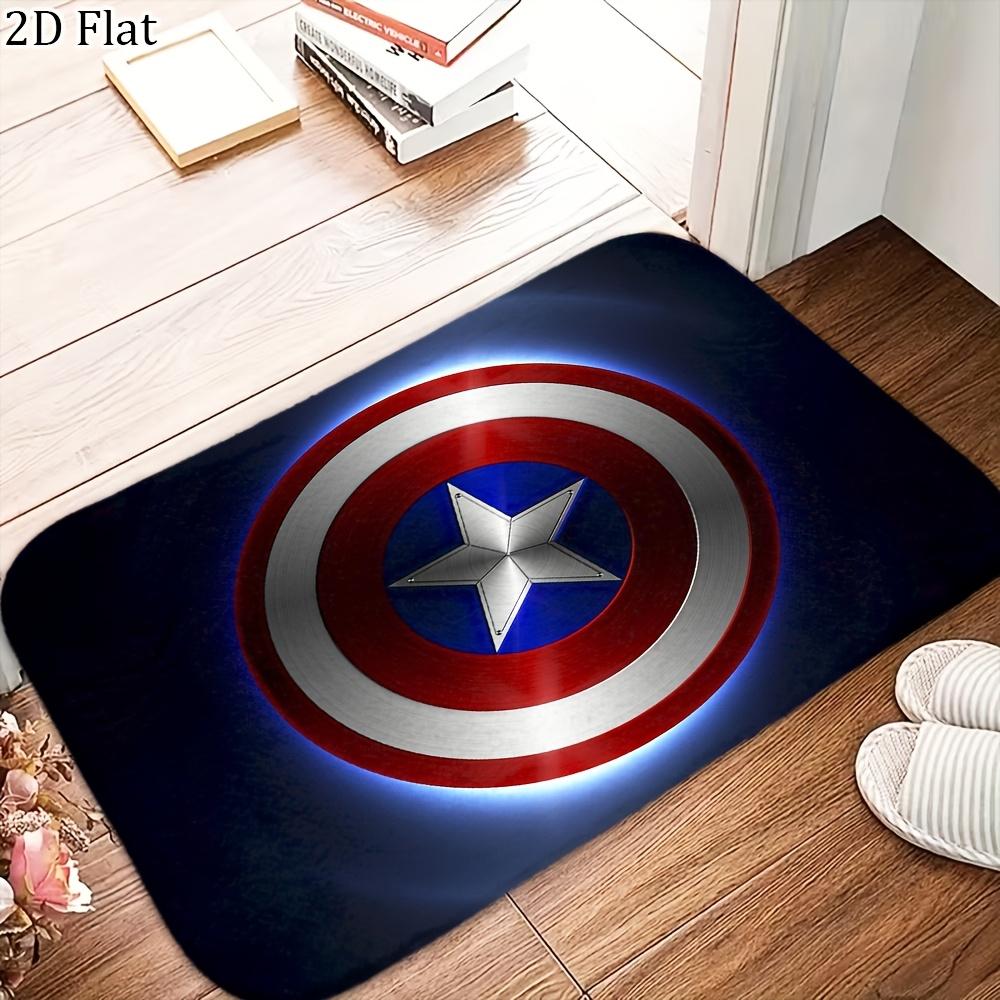 1pc Flannel Rug with Marvel Superheroes Design, Bathroom Mat, Multiple Sizes Available, Multi-functional for Daily Use, Suitab