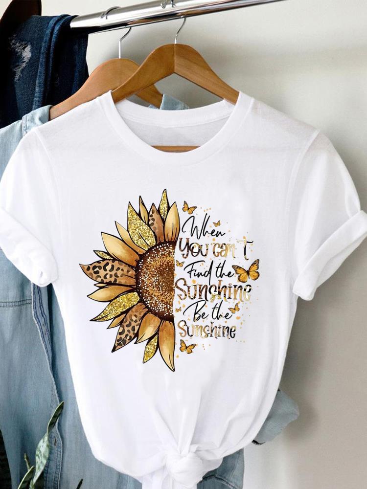 (Asian Size) Women Tee Top Valentine Flower Truck Short Sleeve Fashion Print Lady Clothing Casual  Tshirt Female Graphic T-shirts