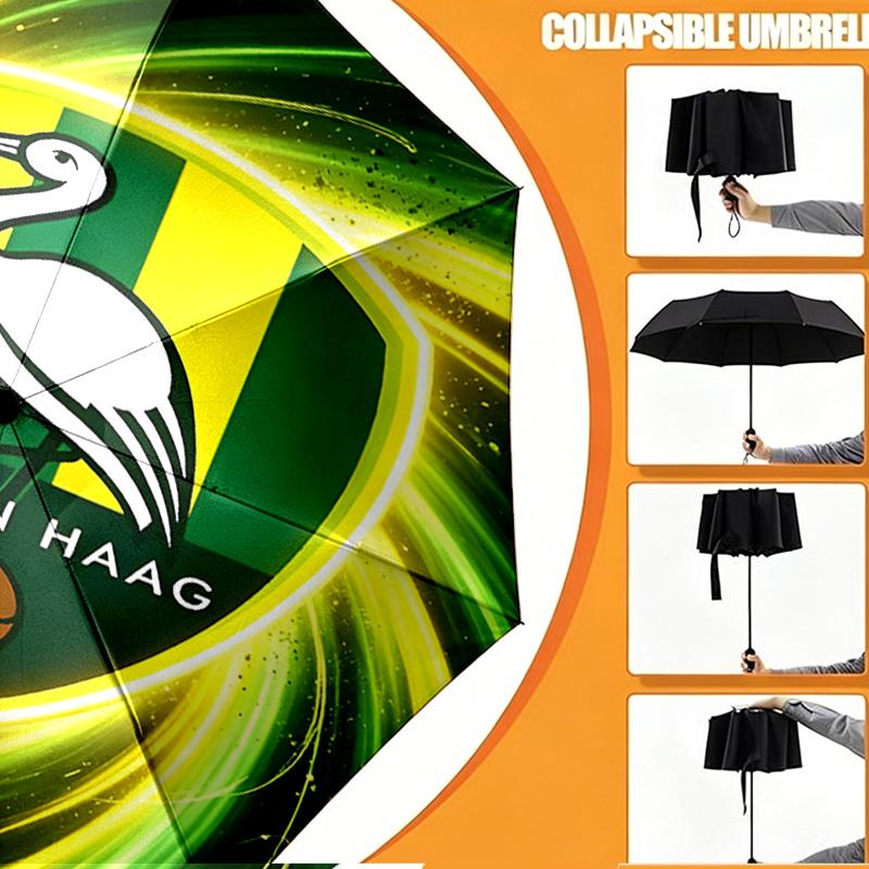 ADO Den Haag Print Umbrella Automatic Opening/ Closing - Portable Foldable Design - Daily use for Travel/Outdoor - Gift for Birthday