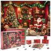 Рождественский пазл Адвент Календарь 24 Бумажная коробка обратного отсчета Снеговик Клаус обратный отсчет 1008 деталей