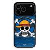 Case For iPhone 17 Pro Max One Piece Skull Logo Blue Background Manga Anime Maniacase