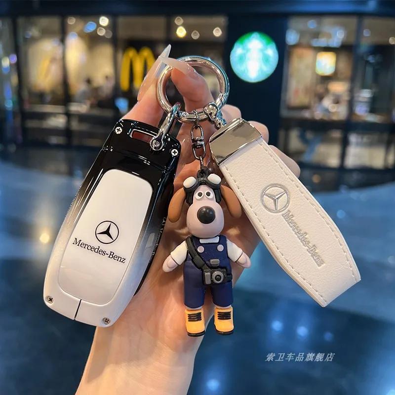 REE4   Car Key Case Cover for Mercedes-Benz A B C E G S Class CLA CLS GLA GLB GLC GLE GLS EQA EQB EQC 3 Buttons Auto Accessories